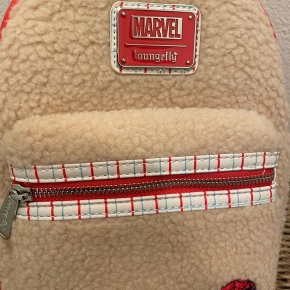 NWT Marvel Loungefly Sherpa Mini Backpack Spider-Man - Picture 3 of 9